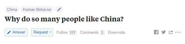 去中國吧，你會愛上她！美版“知乎”用戶為中國點贊！