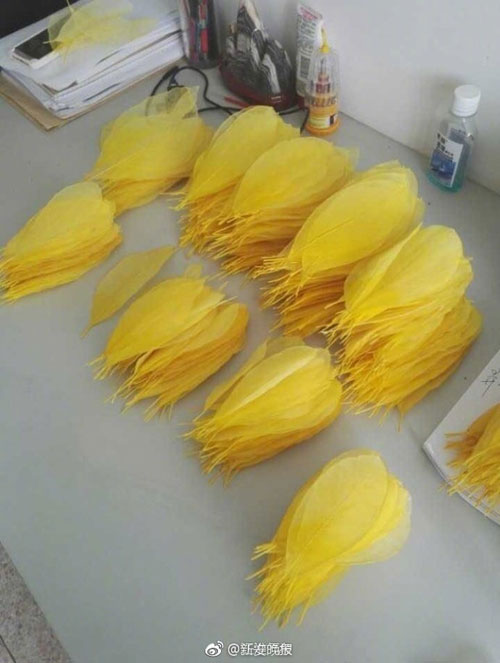 6000片樹(shù)葉做出美裙 原來(lái)他們是這么做到的！