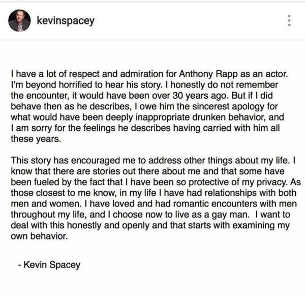 好萊塢那么多男星出柜，為什么只有史派西被罵？