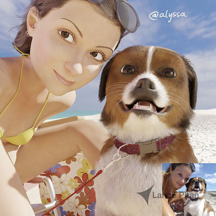 真人肖像變成動畫主角！3D藝術(shù)家實現(xiàn)你的“皮克斯夢”（組圖）