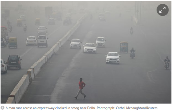 德里受霧霾重?fù)?連抗霾直升機(jī)也被打敗