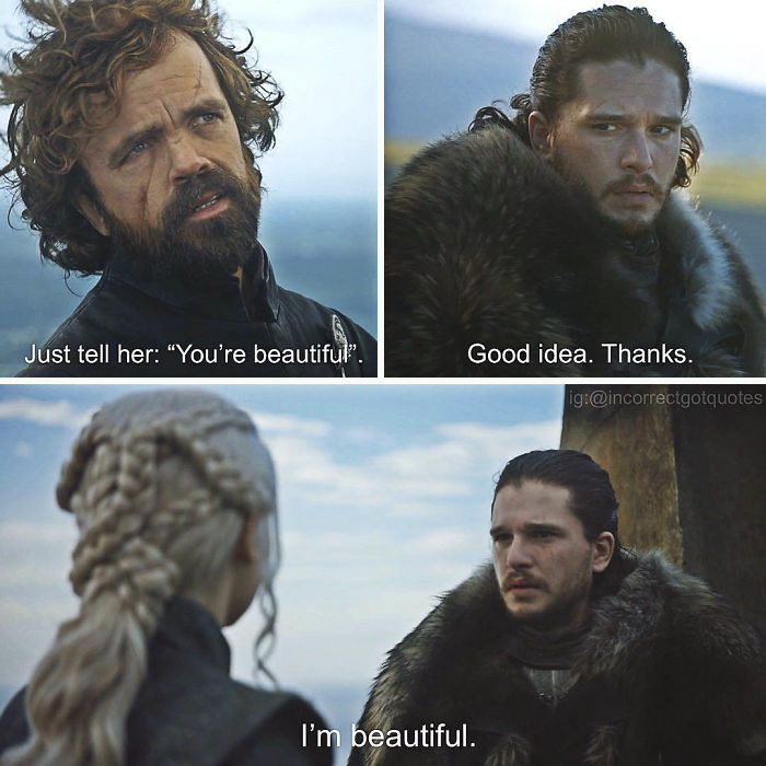 笑崩！《權(quán)力的游戲》惡搞版對白（組圖）