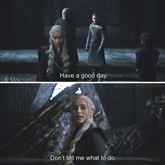 笑崩！《權(quán)力的游戲》惡搞版對白（組圖）