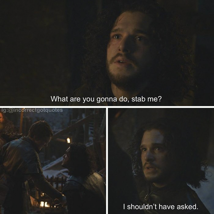 笑崩！《權(quán)力的游戲》惡搞版對白（組圖）