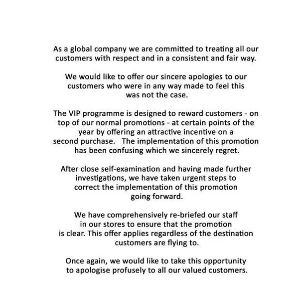 中國(guó)人得多花錢？希思羅機(jī)場(chǎng)免稅店正式道歉