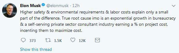 中國工人施工視頻令馬斯克驚嘆：比美國快100多倍！