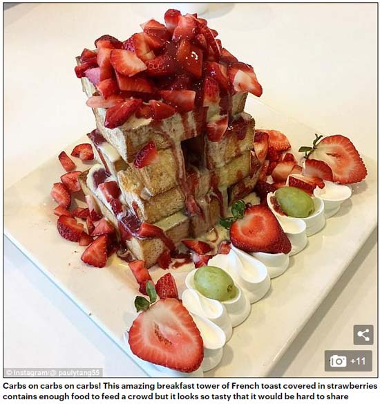 食物“疊疊樂”成社交媒體新潮流 網(wǎng)友爭(zhēng)相挑戰(zhàn)（組圖）