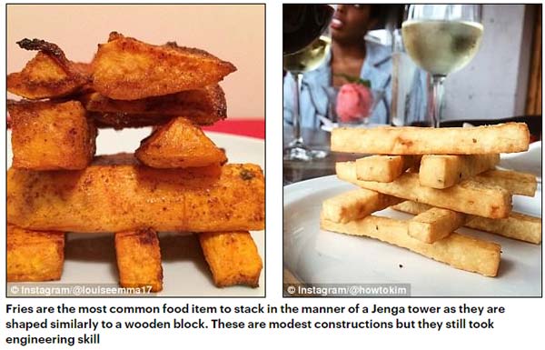 食物“疊疊樂”成社交媒體新潮流 網(wǎng)友爭(zhēng)相挑戰(zhàn)（組圖）