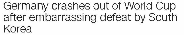衛(wèi)冕冠軍難逃魔咒，德國(guó)隊(duì)無(wú)緣16強(qiáng)