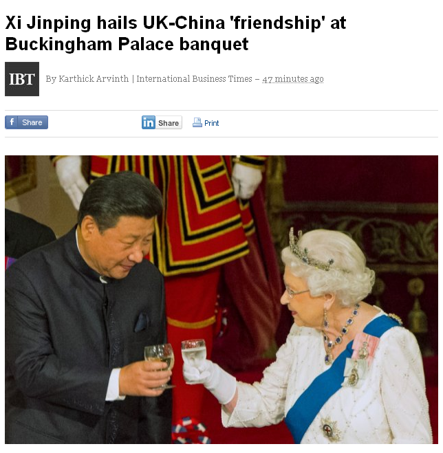 習大大訪英 外媒怎么看(雙語)