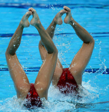 Marvellous synchronised swimming