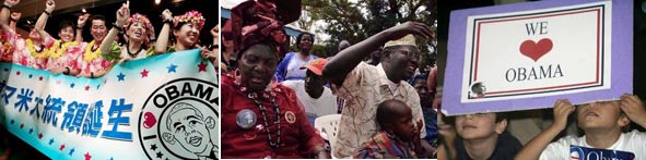 世界各地慶奧巴馬當選美國總統(tǒng)
