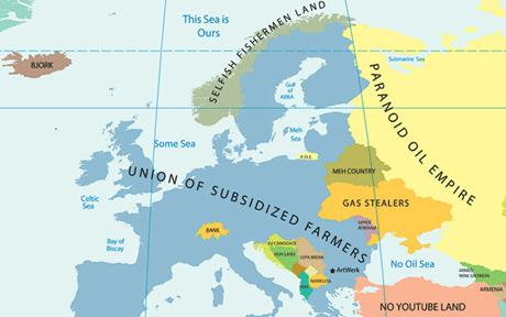 另類(lèi)歐洲地圖 國(guó)民形象替國(guó)名