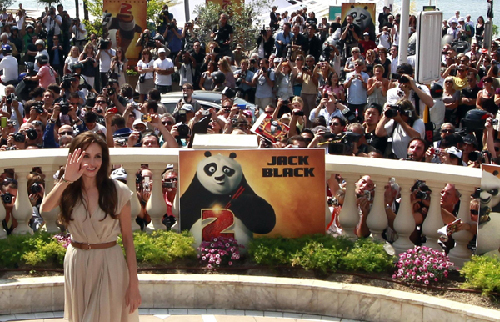 Jolie attends animated film 'Kung Fu Panda 2' during the Cannes Film Festival