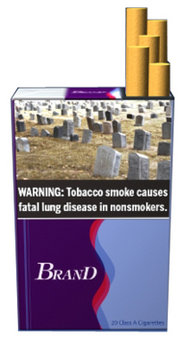 美國香煙盒將采用恐怖尸體警示標(biāo)識