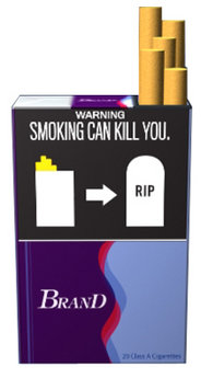 美國香煙盒將采用恐怖尸體警示標識