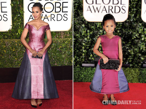 童版金球獎(jiǎng)紅毯來了！小喬治·克魯尼夫婦萌翻