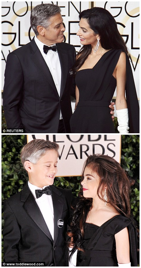 童版金球獎紅毯來了！小喬治·克魯尼夫婦萌翻
