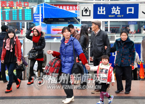 7日起迎春運(yùn)最后客流高峰 福州站各列次均有余票