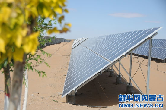Photovoltaic power generation pushes desert improvement
