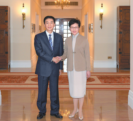 Liaison office chief pledges support for HK