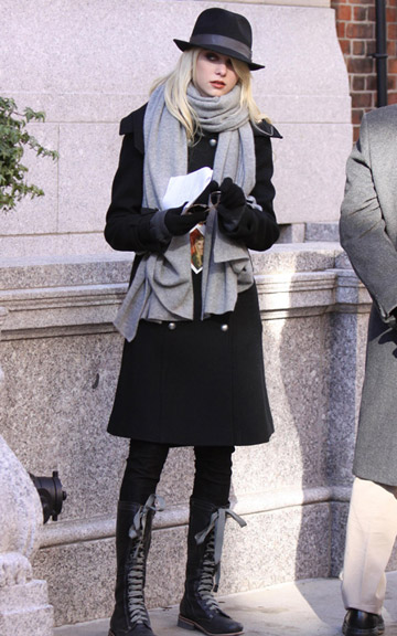 Taylor Momsen on set of 