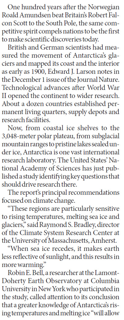 A race for Antarctic discoveries