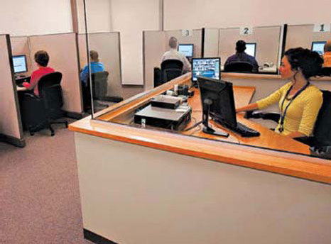 Online test-takers watched remotely