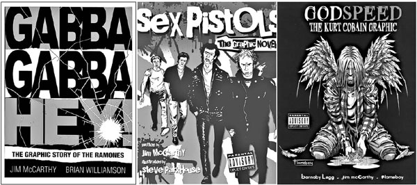 Rockers in comics, loosely drawn