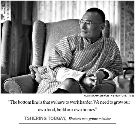 A new leader in Bhutan, moving past mere happiness