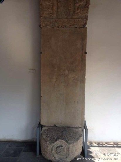 咸陽博物館現(xiàn)“縮頭烏龜”碑 或因石料不夠(圖)