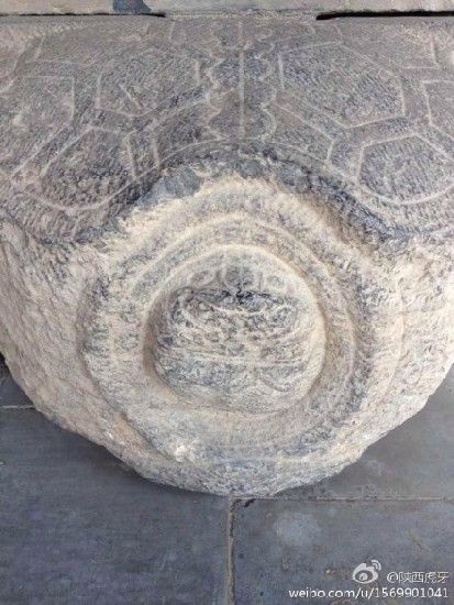 咸陽博物館現(xiàn)“縮頭烏龜”碑 或因石料不夠(圖)