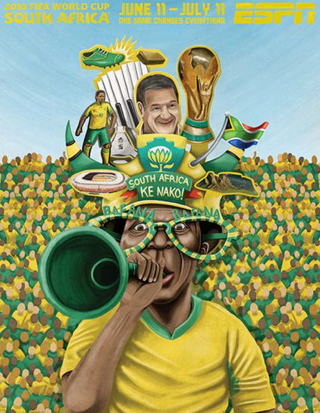 世界杯32強手繪海報