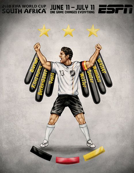 世界杯32強手繪海報