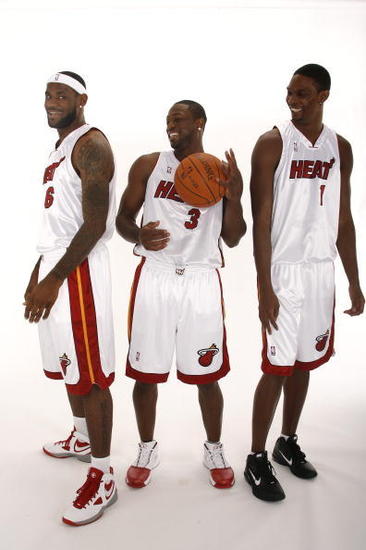 NBA熱火三巨頭造型照