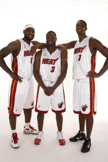 NBA熱火三巨頭造型照