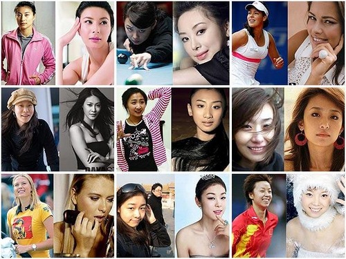 體壇大美女妝前妝后對比