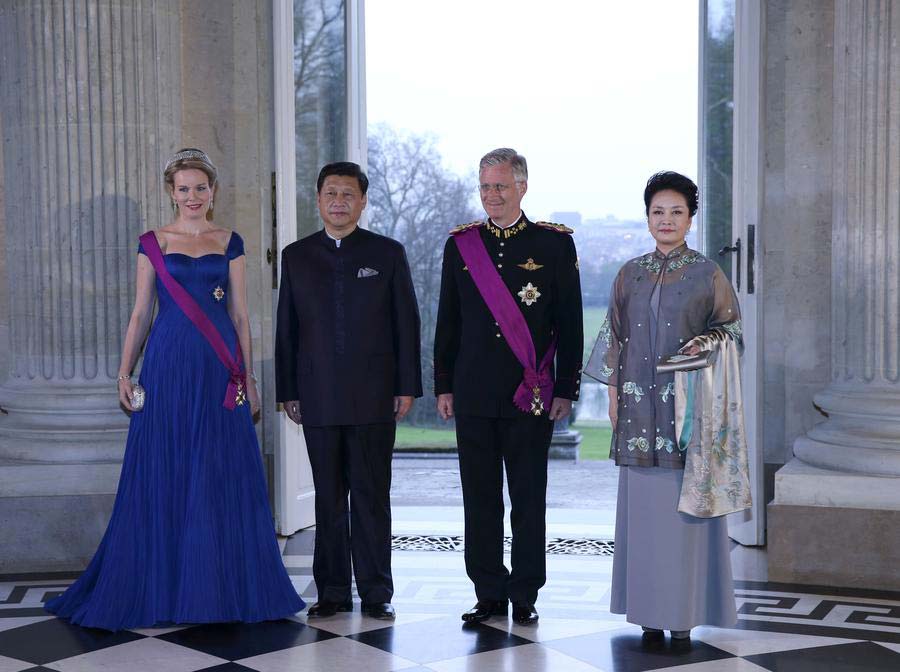 Xi attends gala dinner at Belgium palace