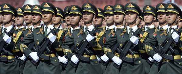 Red Square march an honor for PLA