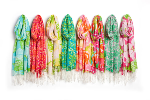 In this undated file photo, scarves design by Lilly Pulitzer are shown. Lilly Pulitzer via Associated Press 'Being happy never goes out of style': Lilly Pulitzer