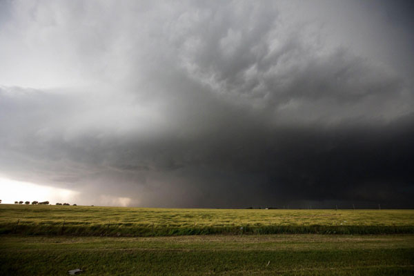 A mile-wide tornado is seen near El Reno, Oklahoma, May 31, 2013. Oklahoma tornadoes kill at least nine