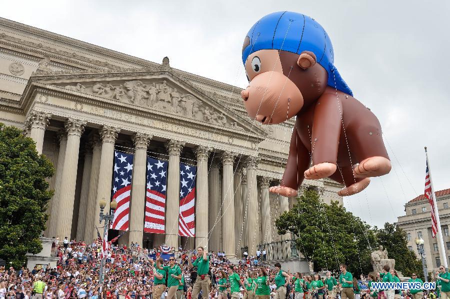 People take part in Independence Day parade in Washington