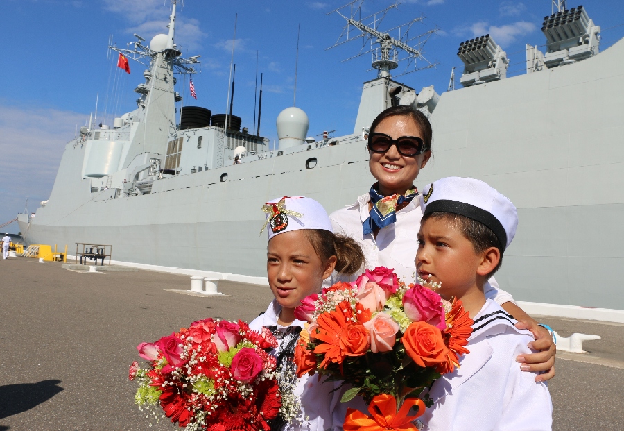 Chinese naval ships visit US East Coast for first time