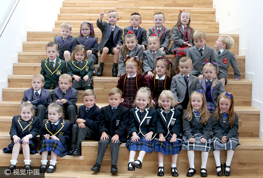 Thirteen sets of twins start primary school in Scotland
